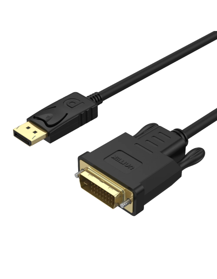 Unitek Y-5118BA Displayport to DVI Cable 1.8m Black/Gold Plated Unitek Y-5118BA Displayport to DVI Cable 1.8m Black/Gold Plated