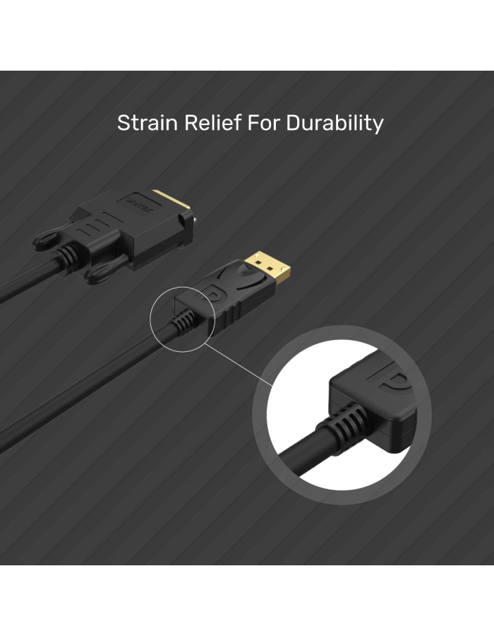 Unitek Y-5118BA Displayport to DVI Cable 1.8m Black/Gold Plated Unitek Y-5118BA Displayport to DVI Cable 1.8m Black/Gold Plated