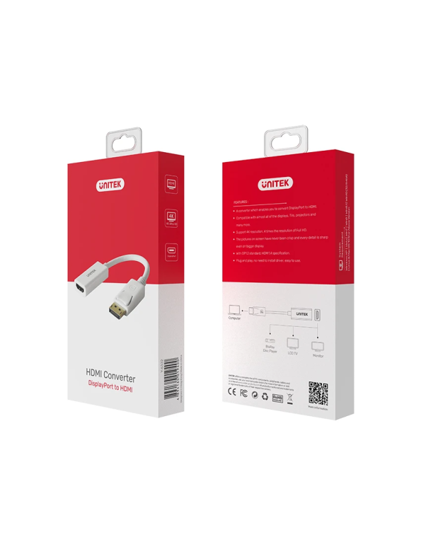 Unitek Y-6332 DisplayPort 1.2 to 4K30Hz HDMI Converter Unitek Y-6332 DisplayPort 1.2 to 4K30Hz HDMI Converter