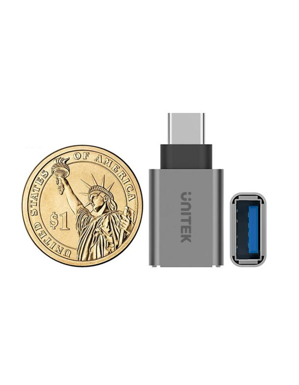 Unitek USB-A Female to USB-C Male 5Gbps Adaptor Grey Y-A025CGY