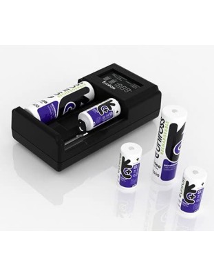 Uniross UCX004 Smart Charger for NiMH and Lithium Batteries (USB & 12V Powered) with LCD Display Uniross UCX004 Smart Charger for NiMH and Lithium Batteries (USB & 12V Powered) with LCD Display