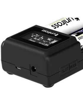 Uniross UCX004 Smart Charger for NiMH and Lithium Batteries (USB & 12V Powered) with LCD Display Uniross UCX004 Smart Charger for NiMH and Lithium Batteries (USB & 12V Powered) with LCD Display