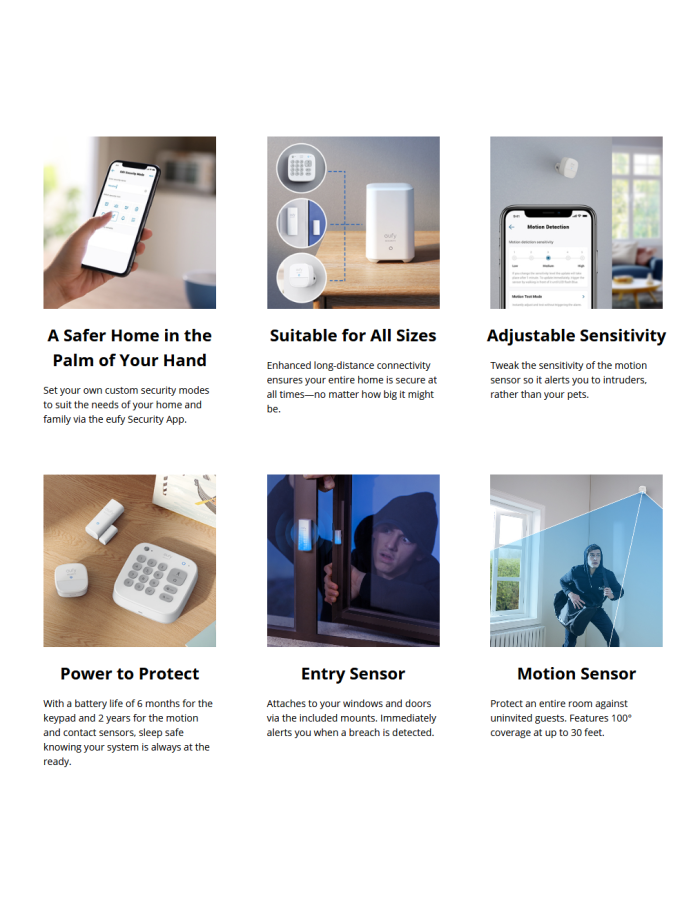Anker Eufy 5piece Apartment Alarm Security Kit