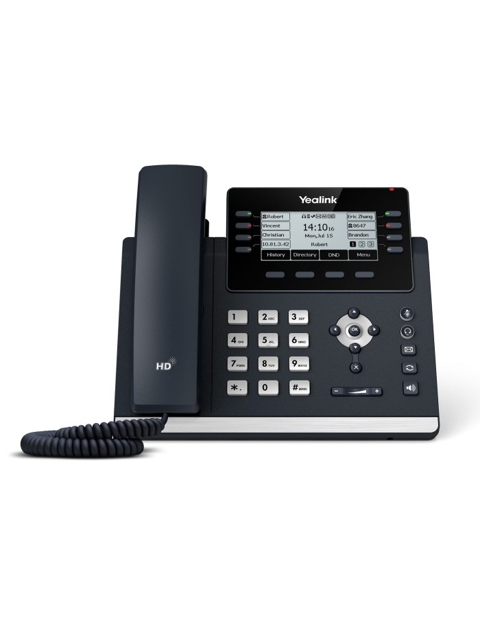 Yealink IP Phone Desktop PoE 3.7'' Gigabit, USB & Expansion T43U