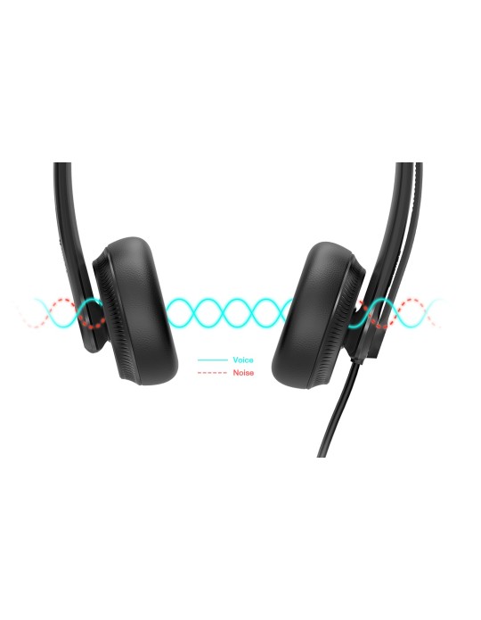 Yealink Headset Wired USB Noise Cancelling USB-A UH34 Dual Teams