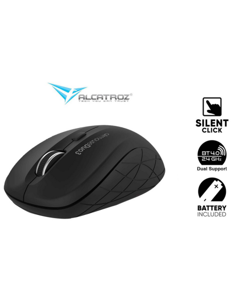 Alcatroz Airmouse Duo 7X Wireless/BT Mouse Black