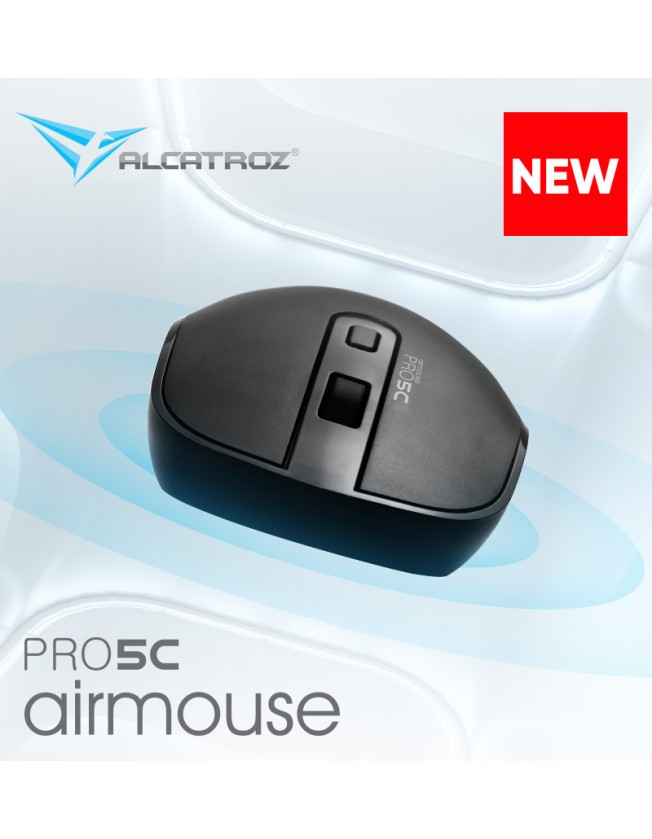 Alcatroz Airmouse Pro 5C Wireless Silent Mouse USB-A & USB-C dongle Black Alcatroz Airmouse Pro 5C Wireless Silent Mouse USB-A & USB-C dongle Black