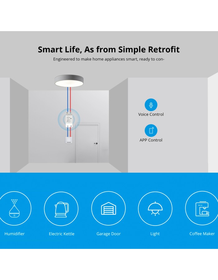 Sonoff Basic R2 10A Wifi Smart Switch Sonoff Basic R2 10A Wifi Smart Switch