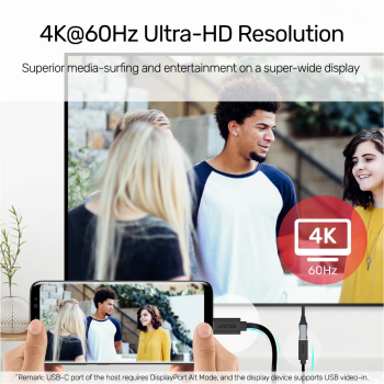 Unitek C14086BK USB3.2 USB-C Male to USB-C Female Extension Cable PD100W 50cm Unitek C14086BK USB3.2 USB-C Male to USB-C Female Extension Cable PD100W 50cm