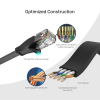 Unitek C1809GBK Flat Patch Cable CAT6 Black 1.0m Unitek C1809GBK Flat Patch Cable CAT6 Black 1.0m