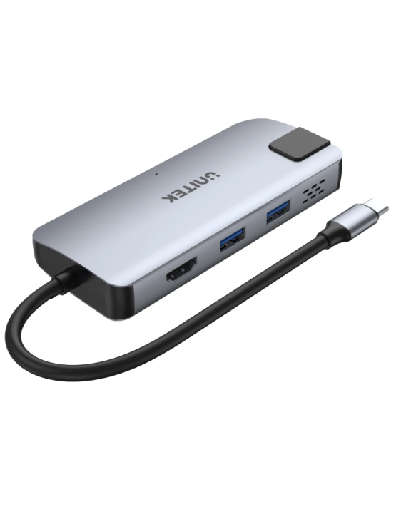 Unitek D1028A Type-C Hub 2x USB3.2 HDMI/Gb/PD100W Unitek D1028A Type-C Hub 2x USB3.2 HDMI/Gb/PD100W