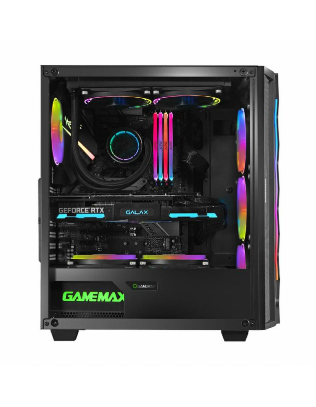 Gamemax RB300 Kit 3x ARGB Fans With Aura 3pin Male & Female Connectors Gamemax RB300 Kit 3x ARGB Fans With Aura 3pin Male & Female Connectors