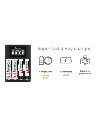 Uniross UCU005 Ultra Fast Charger 1hour for AA/AAA Uniross UCU005 Ultra Fast Charger 1hour for AA/AAA