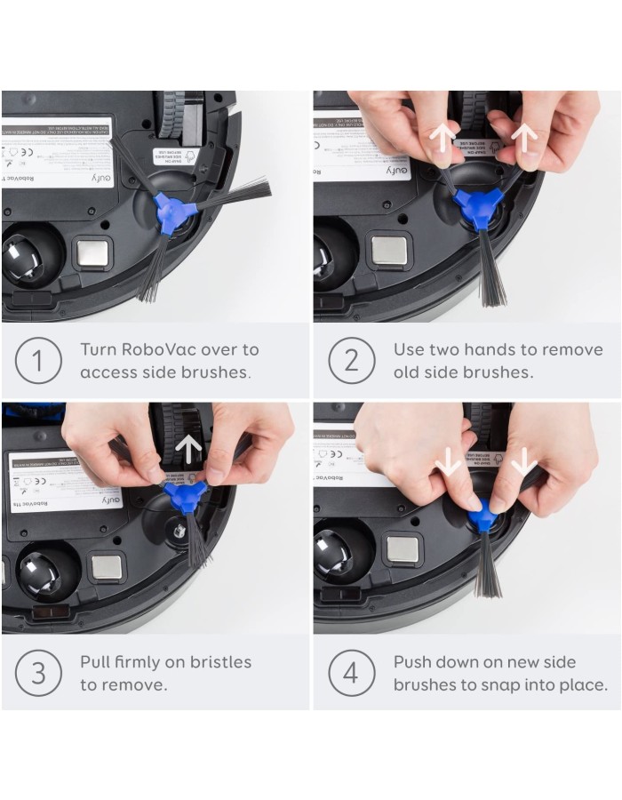 Anker Eufy 4x Replacement Side Brush for RoboVac G10 Hybrid