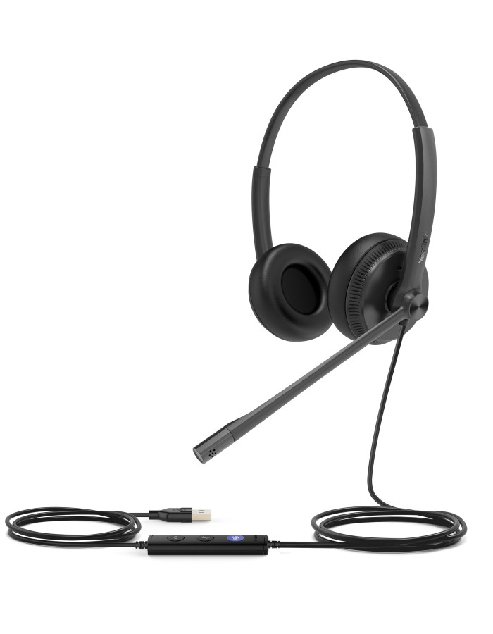 Yealink Headset Wired USB Noise Cancelling USB-A UH34 Dual Teams