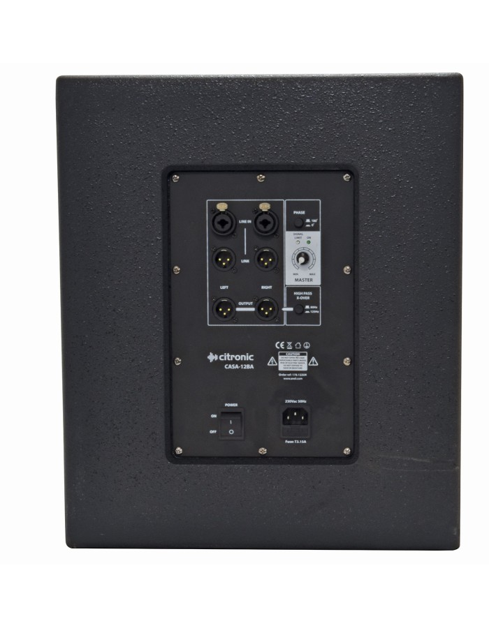 Citronic CASA-12BA Active Subwoofer 400W RMS 178.122UK Citronic CASA-12BA Active Subwoofer 400W RMS 178.122UK