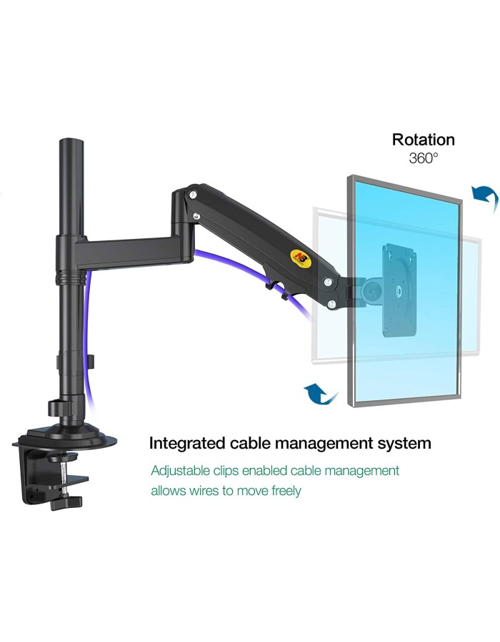 NBMounts H100 Single Arm Gas Desktop Monitor Mount (upgraded version) NBMounts H100 Single Arm Gas Desktop Monitor Mount (upgraded version)