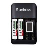 Uniross UCU004A USB Compact Multi Charger with 4x AA 2100 Batteries