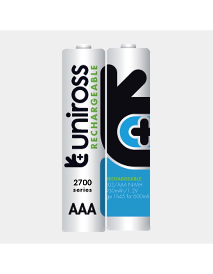 Uniross AA 2700 NiMH Rechargable Batteries 2 Pcs Uniross AA 2700 NiMH Rechargable Batteries 2 Pcs