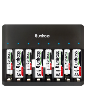 Uniross UCU006 8 Bay Rapid USB Charger AA/AAA