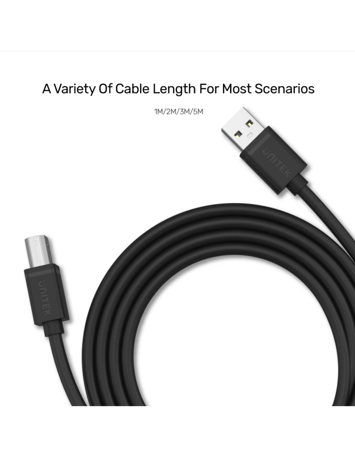 Unitek Y-C421GBK USB 2.0 Cable A-B 5m Unitek Y-C421GBK USB 2.0 Cable A-B 5m