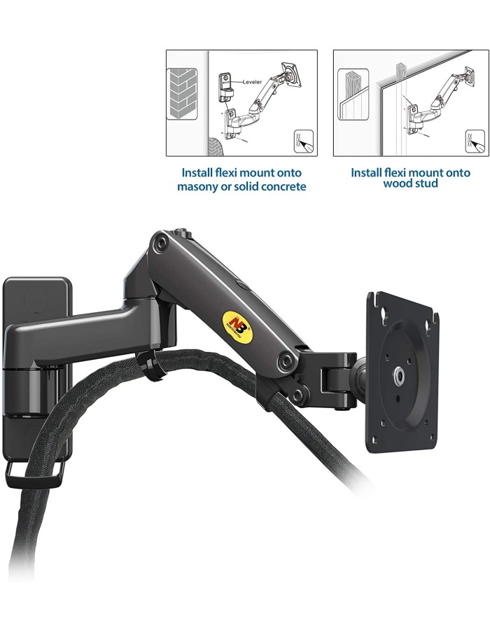 NBMounts F150v2 TV/Monitor Wall Mount Dual Arms 10x10 NBMounts F150v2 TV/Monitor Wall Mount Dual Arms 10x10