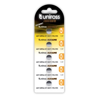 Uniross LR926 AG7 LR57 Alkaline Coin Battery (5pack)
