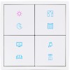 HDL Panel Tile Series 8 Button White HDL-M/PT4RB.1 HDL Panel Tile Series 8 Button White HDL-M/PT4RB.1