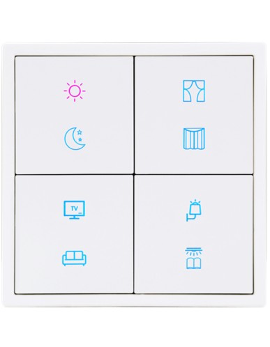 HDL Panel Tile Series 8 Button White HDL-M/PT4RB.1 HDL Panel Tile Series 8 Button White HDL-M/PT4RB.1