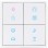 HDL Panel Tile Series 8 Button White HDL-M/PT4RB.1