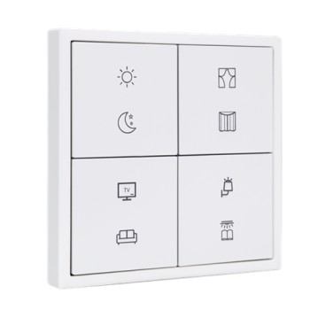 HDL Panel Tile Series 8 Button White HDL-M/PT4RB.1