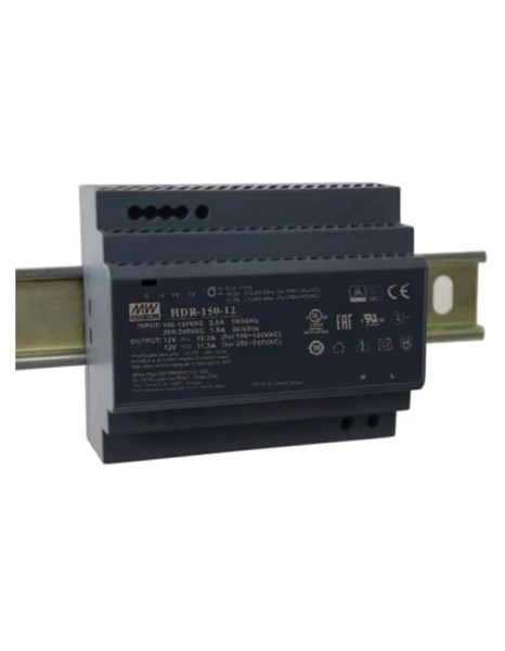 Meanwell HDR-150-12 Ultra Slim Din Rail Power Supply 12V 150W Meanwell HDR-150-12 Ultra Slim Din Rail Power Supply 12V 150W