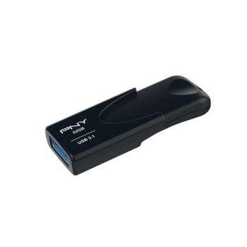 PNY Flash Drive Attache 4 USB 3.1 Stick 32GB Capless Slider Black FD32GATT431KK PNY Flash Drive Attache 4 USB 3.1 Stick 32GB Capless Slider Black FD32GATT431KK