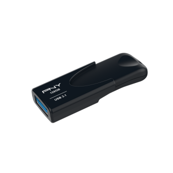 PNY Flash Drive Attache 4 USB 3.1 Stick 128GB Capless Slider Black FD128ATT431KK PNY Flash Drive Attache 4 USB 3.1 Stick 128GB Capless Slider Black FD128ATT431KK