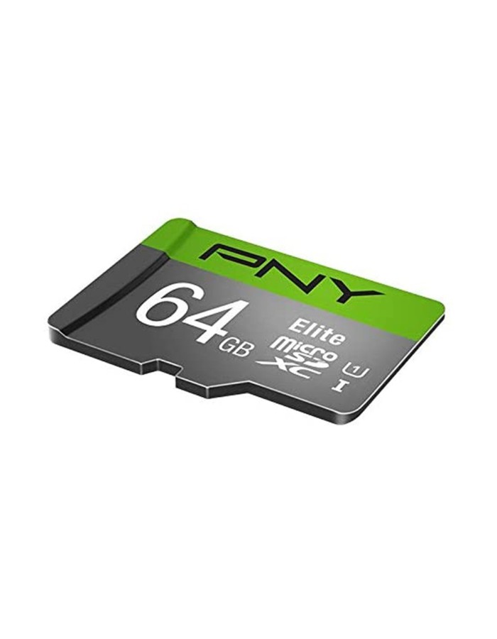 PNY Flash Memory MicroSD Card Elite with SD Adapter 64GB Class 10 UHS-I U1