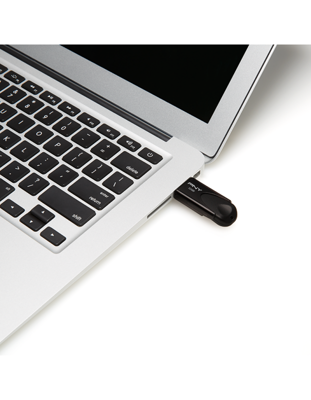 PNY Flash Drive Attache 4 USB 2.0 Stick 32GB Capless Slider Black FD32GATT4