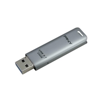 PNY Flash Drive Elite Steel USB 3.1 Stick 256GB Capless Slider Black FD256ESTEEL31G
