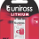 Uniross Lithium 9V Battery (PP3,6AM6,6LR61,6LF22,MN1604)