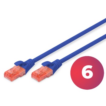 Digitus Ethernet Cable CAT6 Blue CU 0.25m Digitus Ethernet Cable CAT6 Blue CU 0.25m