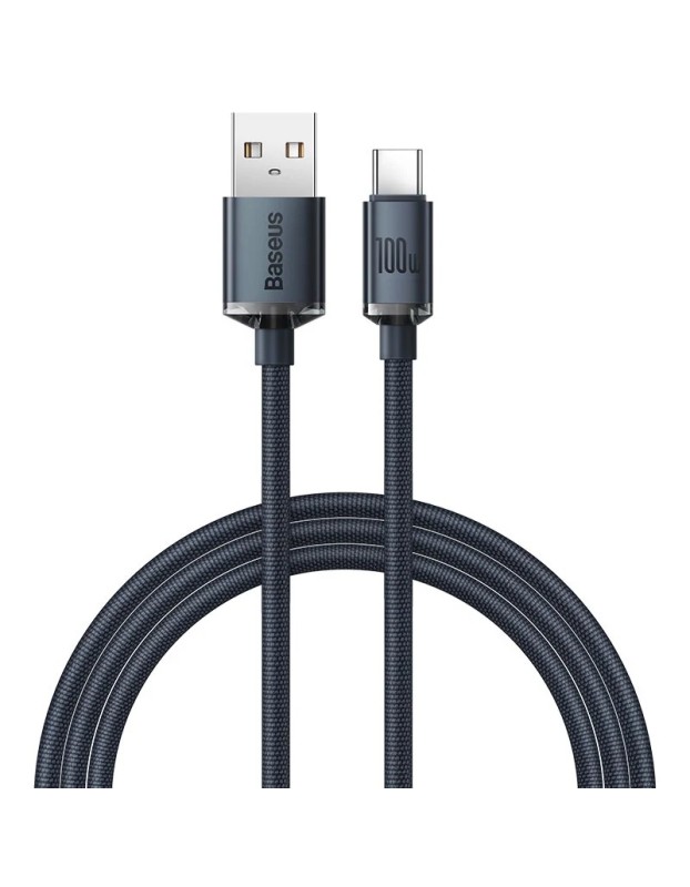 Baseus Crystal Shine USB to Type-C 100W 1.2m Black Baseus Crystal Shine USB to Type-C 100W 1.2m Black