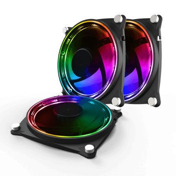 Gamemax RB300 Kit 3x ARGB Fans With Aura 3pin Male & Female Connectors