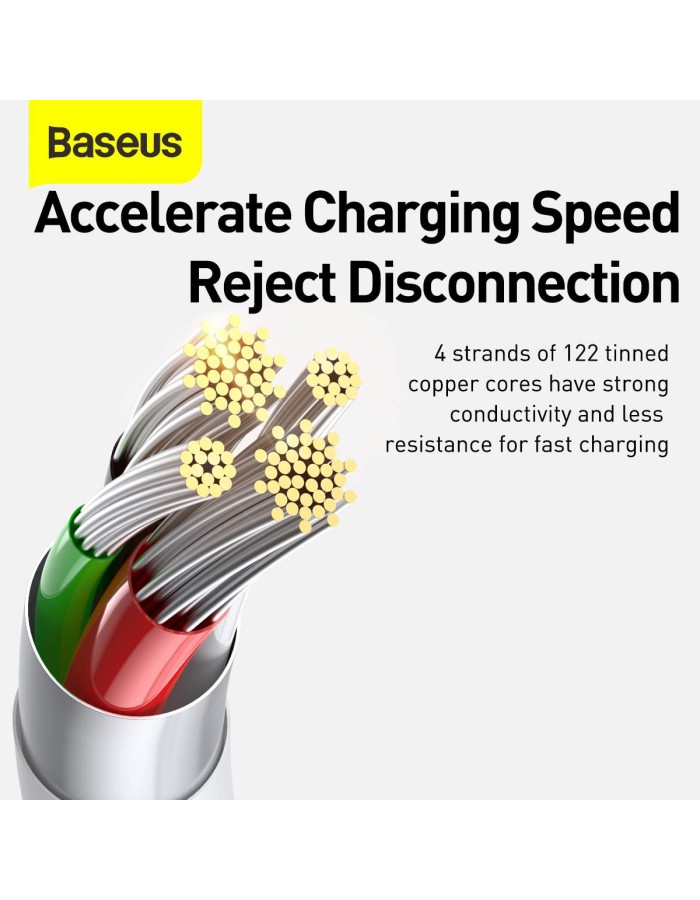Baseus Cable Superior Series 3-in-1 1.5m White Baseus Cable Superior Series 3-in-1 1.5m White
