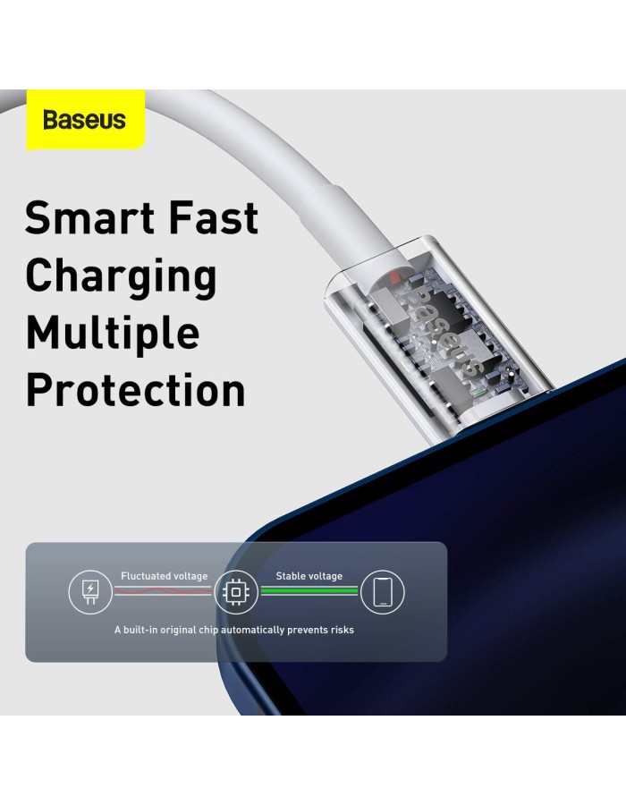 Baseus Superior Series Type-C to iP PD 20W 1m Wht Baseus Superior Series Type-C to iP PD 20W 1m Wht