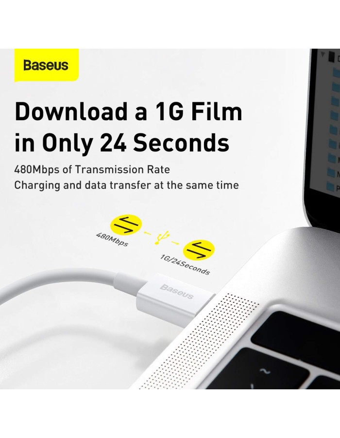 Baseus Superior Series Type-C to iP PD 20W 1m Wht Baseus Superior Series Type-C to iP PD 20W 1m Wht