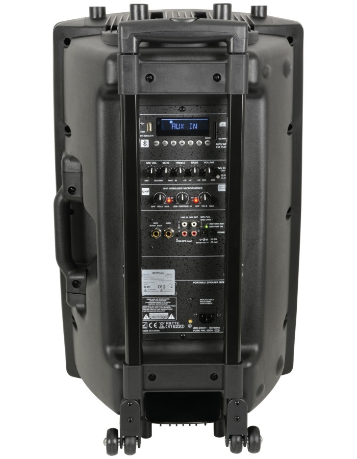 QTX QX15PA-Plus Portable PA 15'' BT/USB/UHF Mic 178.857UK