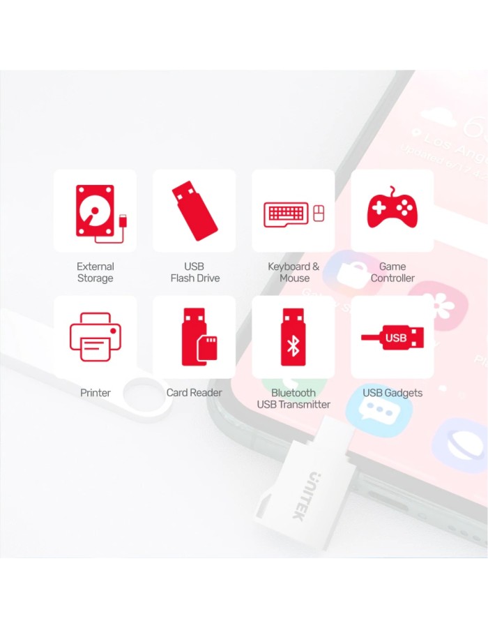 Unitek USB-A Female to USB-C Male Adaptor 5Gbps OTG A1025GNI