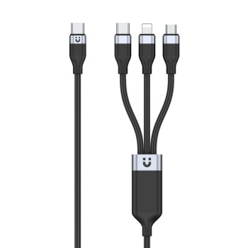 Unitek MC 3in1 Braided USB-C/Lightning/Micro C14101BK-1.5M Unitek MC 3in1 Braided USB-C/Lightning/Micro C14101BK-1.5M