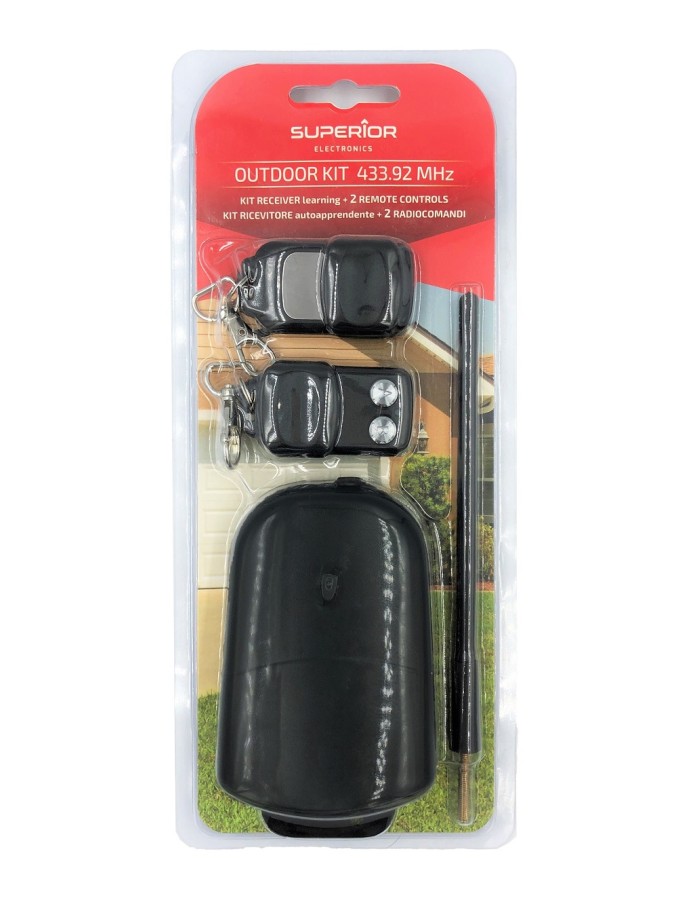 Superior RF Kit Outdoor Receiver + 2 Remote Controls (433.92 MHz)