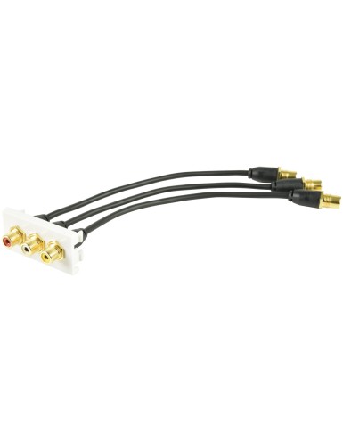 AV:Link Wall Plate Module 3RCA Audio-Video 122.555UK AV:Link Wall Plate Module 3RCA Audio-Video 122.555UK