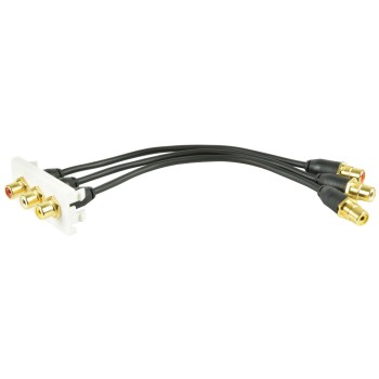 AV:Link Wall Plate Module 3RCA Audio-Video 122.555UK AV:Link Wall Plate Module 3RCA Audio-Video 122.555UK